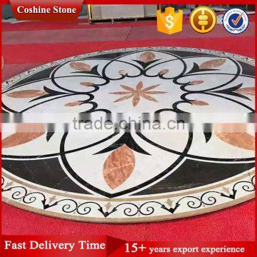 Modern marble waterjet inlay flooring design patterns