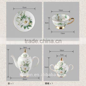 Set of 15pcs Bone China Flowers Design Coffee Set photo-5