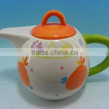 personalized ceramic chicken teapot