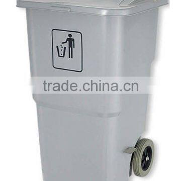 industrial outdoor 360L pedal plastic dustbin with CE ISO in shanghai