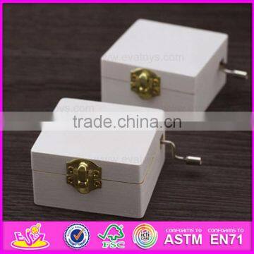 Classical Handmade Wooden Hand Crank Music Box With Customize W07B032-S photo-5