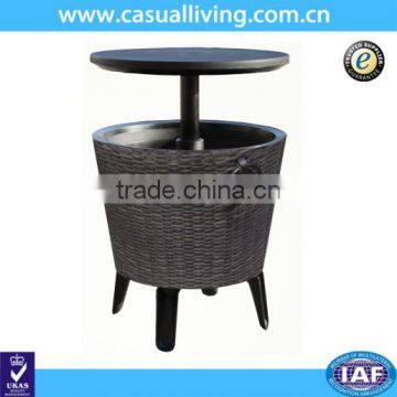 Outdoor Rattan Wicker Plastic Cooler Table Ice Drink buckets