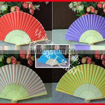 Colorful bamboo Japanese fan
