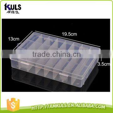 Transparent Rectangle Removable Plastic Jewelry Box Plastic Medicine Box photo-2