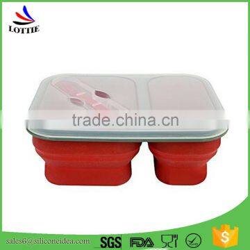 FDA standard Silicone Collapsible Lunch Box Silicone food containers