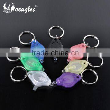 New Plastic LED Keychain White Light Keychain LED Light Promotion Gift LED Keyring With Insulation Layer China OEM Supplier photo-5