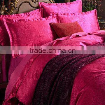 New Luury Chinese Wedding Bed 4pcs Bedding Set Include Duvet Cover Bed Sheet Pillowcases Set Satin Jacquard Home Tetile. photo-2