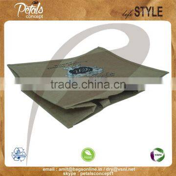 PP Laminated Jute Tote Bag With Jute Handle & With 2 Color Print Two Side photo-6