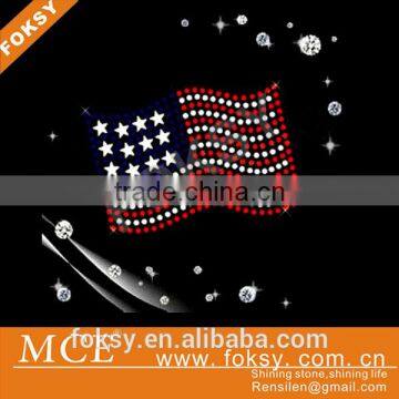 hotfix American flag rhinestone design