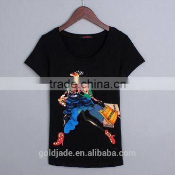 Latest Fashion Casual Elegant Short Sleeve Summer Women Printed T Shirt photo-2
