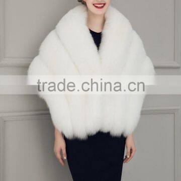 2016 new product high-grade luxury fashion faux fur shawl coat woman cape