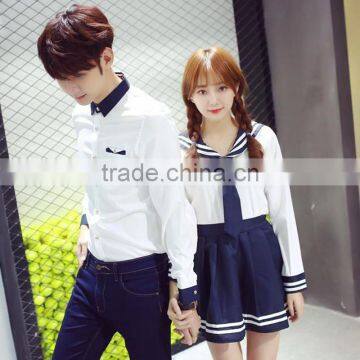Unisex Design Korean High School Uniforms White Shirt photo-5
