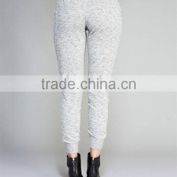 OEM Cheap Knit Joggers Plain Grey Sport Girls Sex Photos in Skinny Trousers photo-3