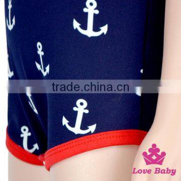 2LLY-115 Lovebaby Wholesale 4th July Outfit Red Blue White Anchor Short Sleeve Romper Kids Jumpsuit photo-4