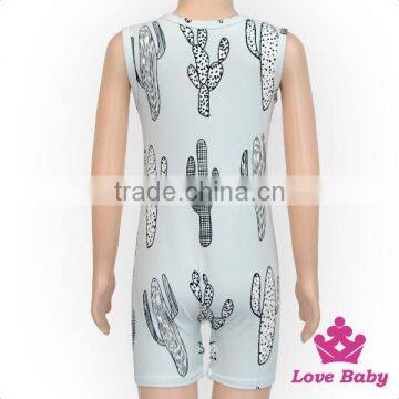 2LLY-096 Lovebaby Wholesale Formal Jumpsuit Sleeveless Baby Romper Jumpsuits Cactus Print Kids One Piece Jumpsuits photo-4