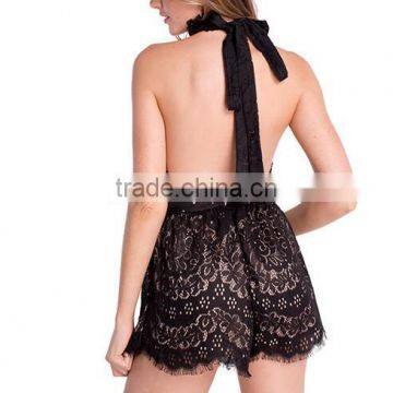 Runwaylover 5060 Europea Hot Sale Sleeveless Sexy Backless Playsuit photo-2