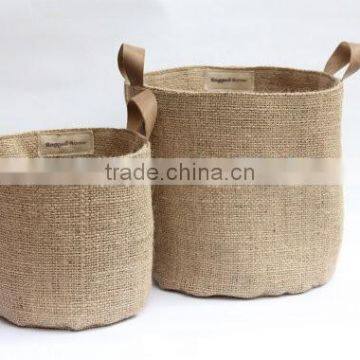 Wholesale Eco Friendly Burlap Storage Basket Bucke