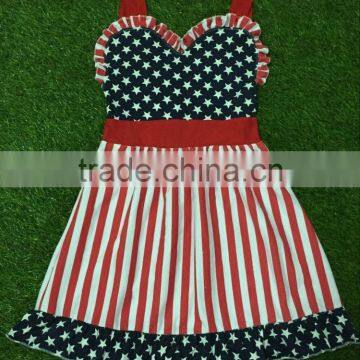 2016 baby girls dress new arrival fashion girls ruffle dress cute baby girls fourth of july dress