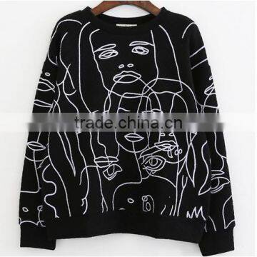 full printed fleece sweatshirt,all over print sweatshirt