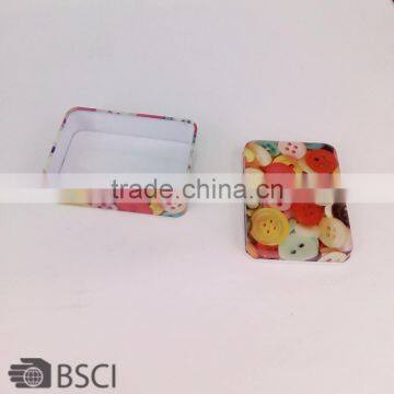 D&D Button Printed Sewing Tin Box Compartment Adjustable Jewelry Storage Box Beading Box photo-2