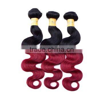 7A Grade Ombre Wave Bundles With 4"X4" Lace Closure Virgin Indian Body Hair photo-5