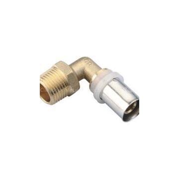 Brass Crimp Fitting Male Elbow
