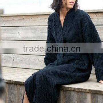 Wholesale Plain Color Waffle Bathrobe for Spa/home life