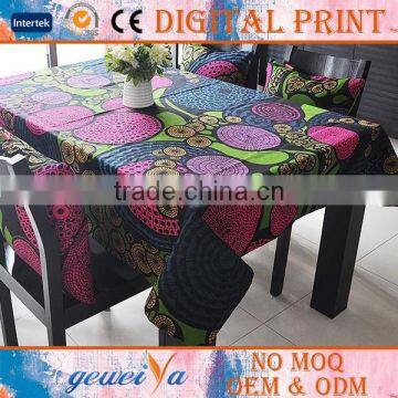 OEM Custom Digital Printed Cotton Tablecloth