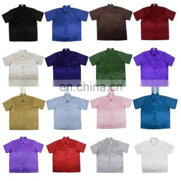 Lofbaz Men Casual Camp Work Everyday Button Down Plain Long / Short Sleeve Shirts photo-3