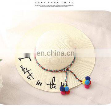 Parrel Truck Parent-Offspring Straw Hat Large Eaves Sunscreen Beach Hat photo-5