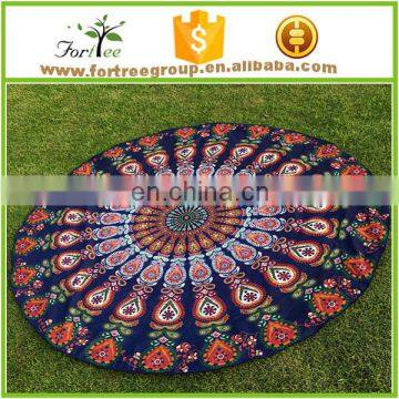 2017 custom printed round beach towel