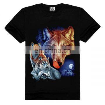 Wolf print top brand t-shirts,wholesale t shirts,bulk t shirts