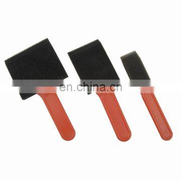 3 Piece Plastic Handle Flat Flexible Sponge Bevel-tipped Brush Set