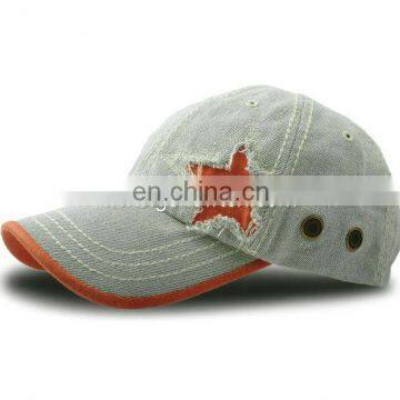 Cotton Baseball Cap with star embroidery