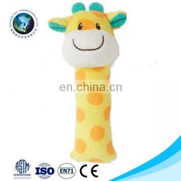 Funny new baby educational toy soft plush giraffe finger puppet and story