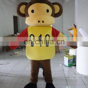 2016 high quality custom monkey mascot costumes,mascot costume cartoon adult