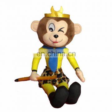 stuffed plush monkey King toy with head phone B3286 custom plush toy