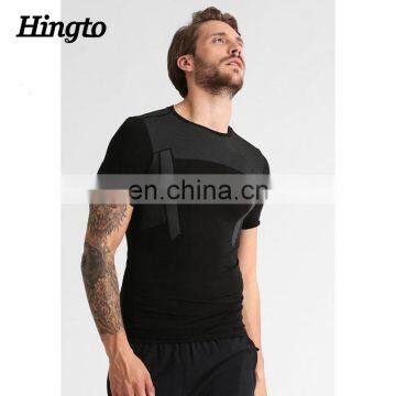 China manufacturer wholesale men black T shirt , fashion fitness t shirt professional