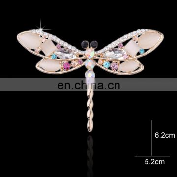 china wholesale Fashion korean crystal rhinestone dragonfly brooch MB-0024