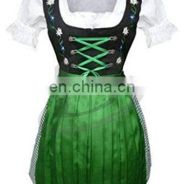 Green classical Dirndl Trachten German Oktoberfest Bavarian Traditional Dirndl For Women (Traditional German Dress)