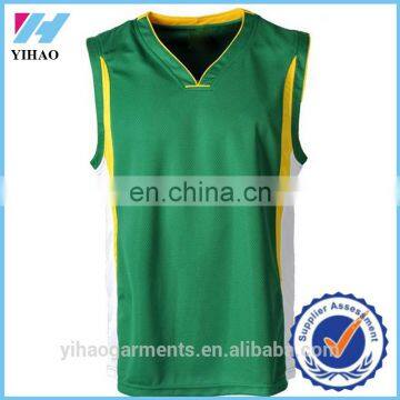 Yihao Custom Top Quality Gym Basketball Jersey Including Shirts and Shorts Sportswear Clothing Wholesale 2015