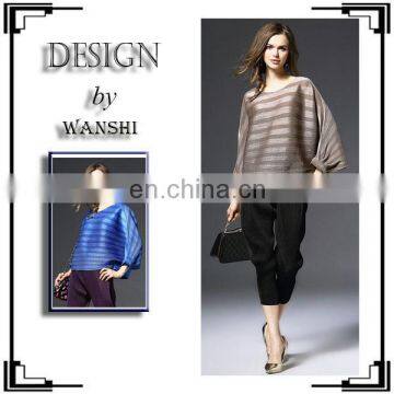Pleats Clothes Wholesale Clothing Women Top Pleats Blouse