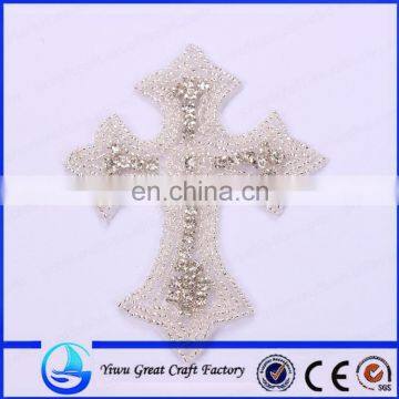 Women's fashion elegant gold-plated high quality crystal manual nail bead cross dressing The bride clothing accessories