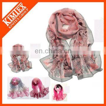 Fashion style own design pure silk scarf