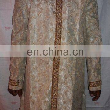 Ethnic Man's Wedding Zardosi Work Designer Sherwani Indian Kurta