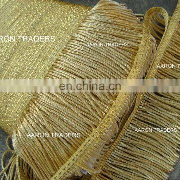 New Look Gold Bullion Thread Fringe 7 cm Size photo-2