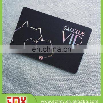 Holographic foil stamping Plastic PVC Clup VIP Cards