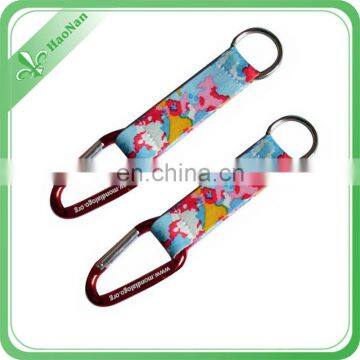 Polyester strap bottle holder carabiner with metal O ring