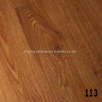 12mm AC5 Walnut Click Brown  V Groove Laminate Flooring