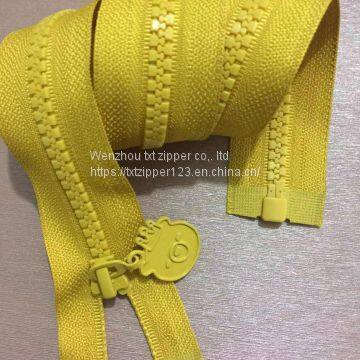 TXT brand #5  Plastic Zipper with normal teeth Two Way  Open End high quality and low price  garment accessories